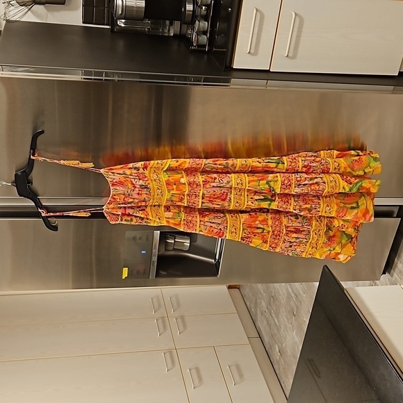💕FARM RIO💕 Mixed Fruits Paradise Midi Dress ~ Small S NWT - Picture 11 of 16